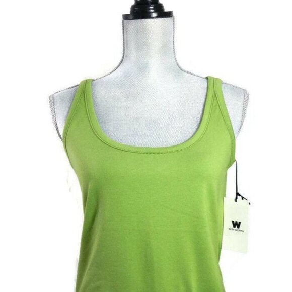W By Worth Tank Top Shell Womens Small Sleeveless Blouse Shirt Green New - Picture 2 of 8
